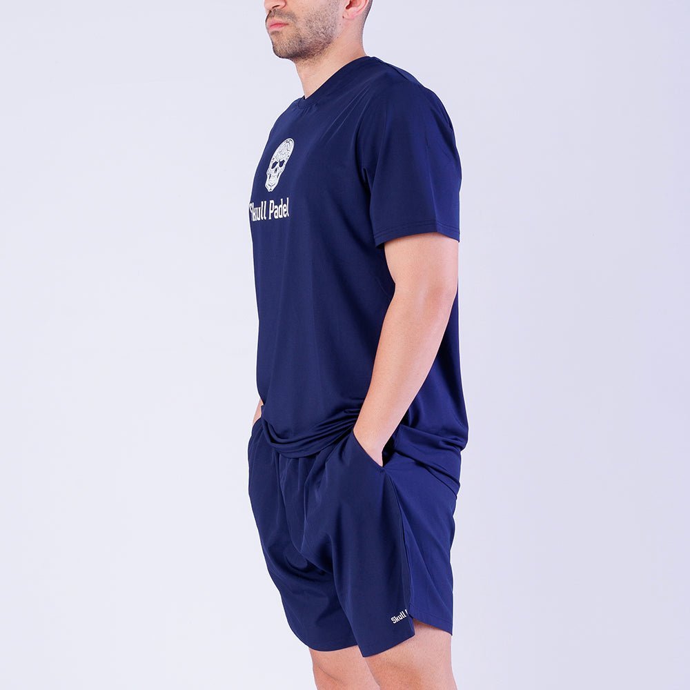 Bundle: Padel shirt Men + Blue Cap - Skull Padel