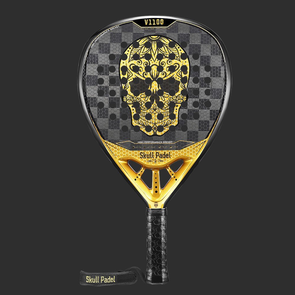 DUO PACK: V1100 - GOLD BLACK 24K - Skull Padel