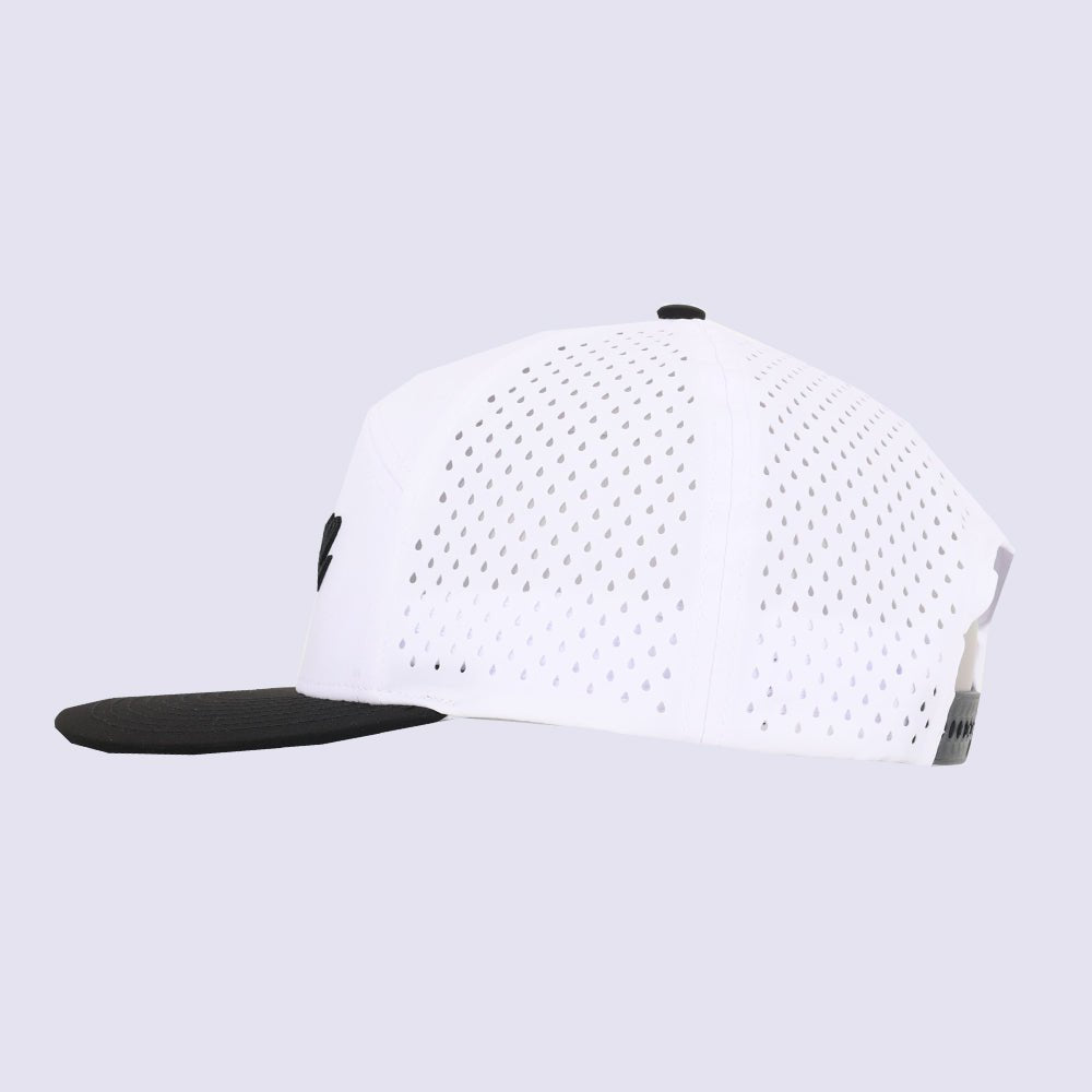 Padel Cap - Retro White Black - Skull Padel