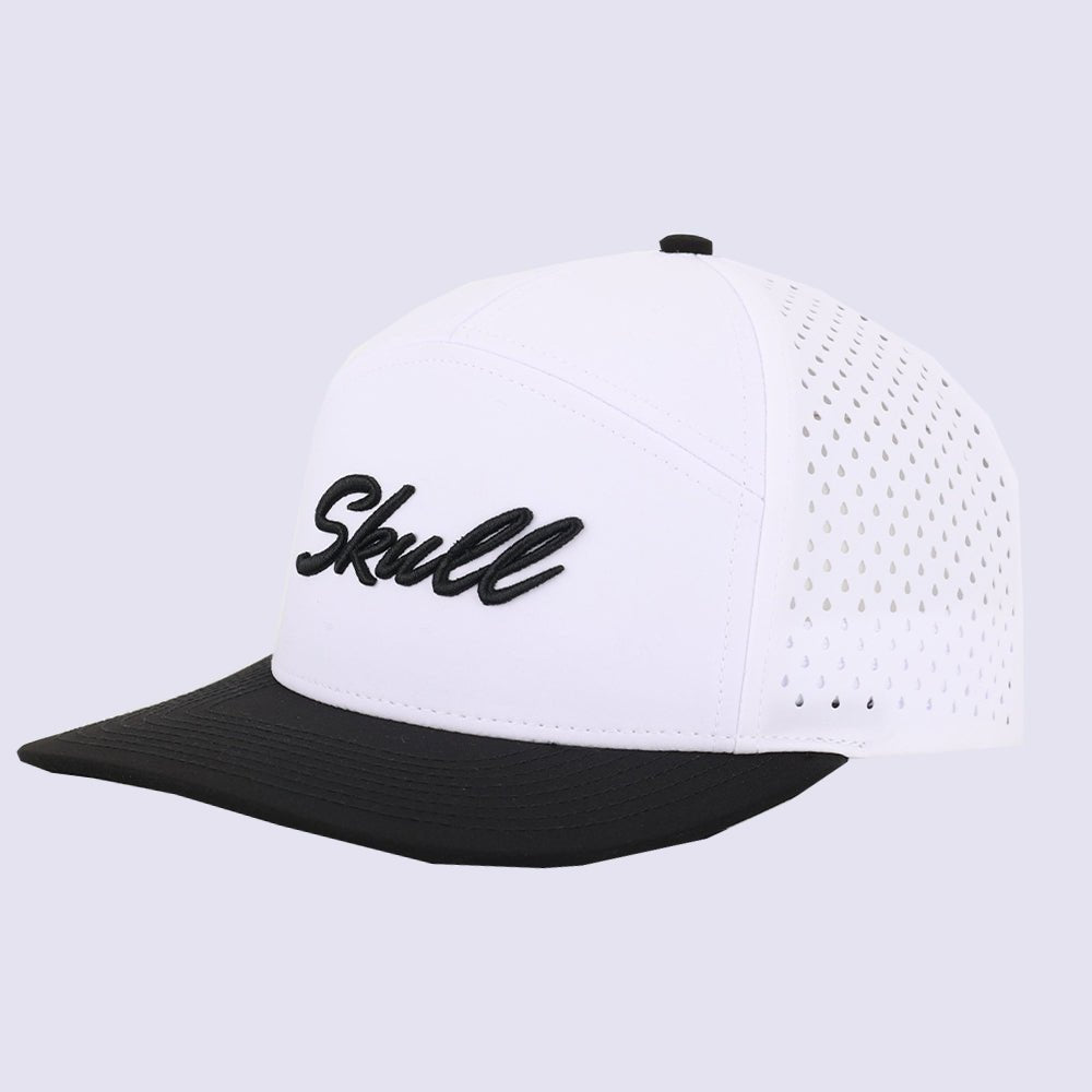 Padel Cap - Retro White Black - Skull Padel