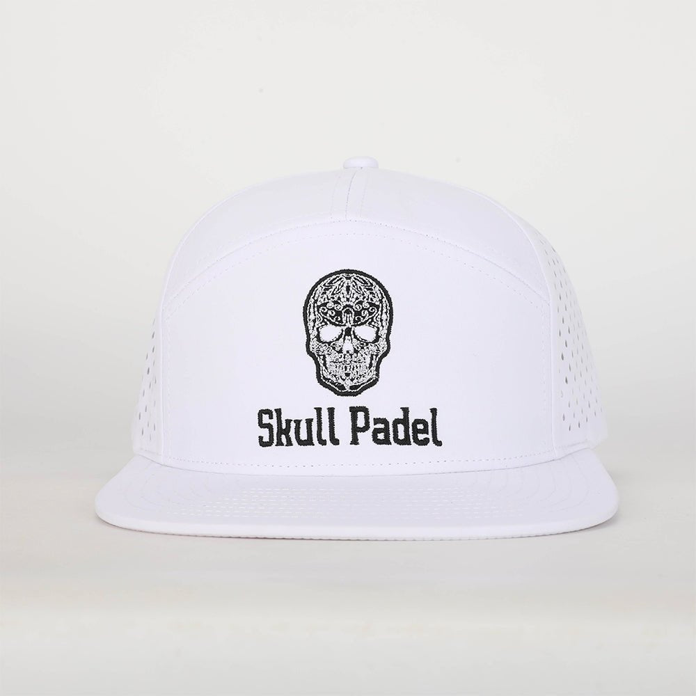 Padel Cap - White Black - Skull Padel