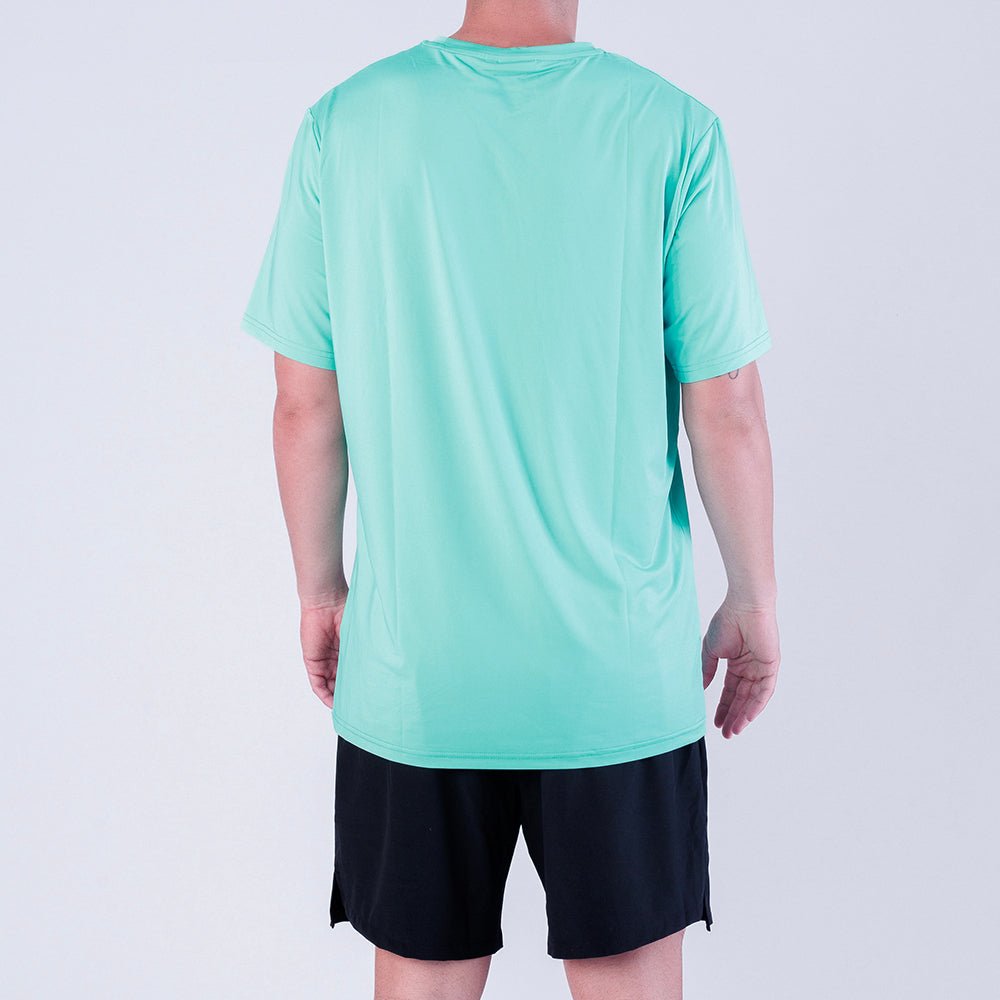 Padel Sportshirt Men - Turquoise Black - Skull Padel