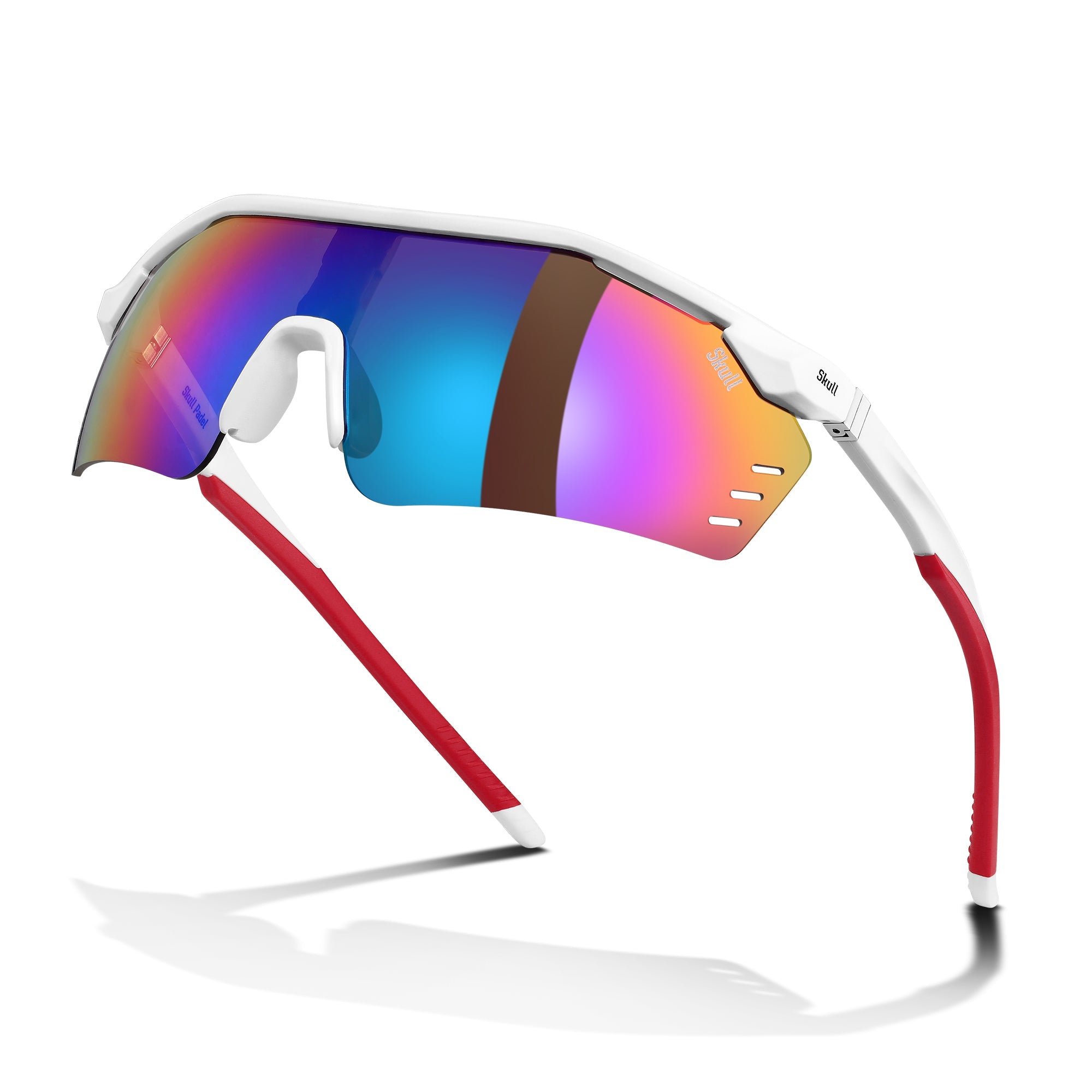 Padel Sunglasses - White Red - Skull Padel