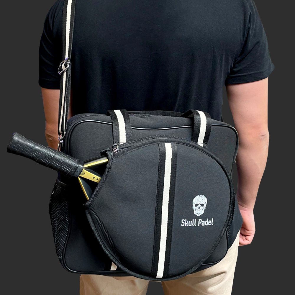 Tote Padel Bag - Black White - Skull Padel