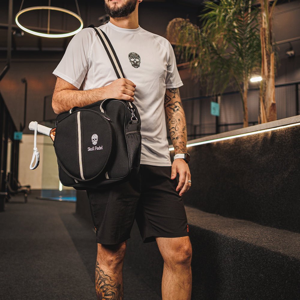 Tote Padel Bag - Black White - Skull Padel