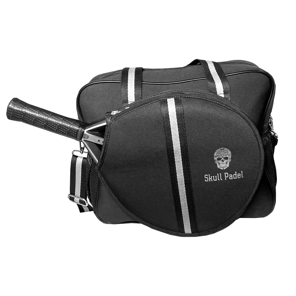 Tote Padel Bag - Black White - Skull Padel