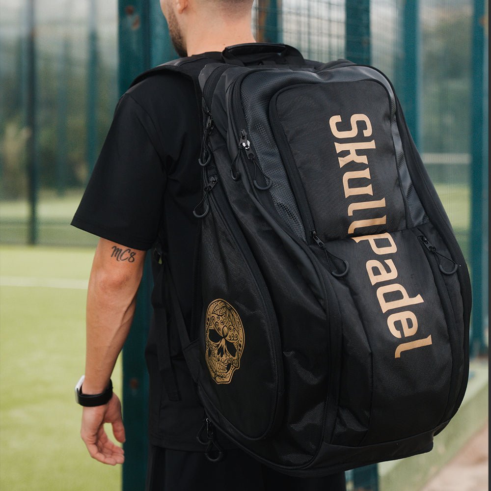 XXL Backpack - Black Gold - Skull Padel